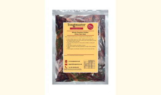 Whole Dried Chaotian Chillies (Chao Tian Jiao)- Stemless - 200g